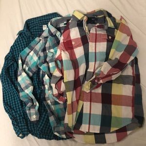 Cute gap big boys plaid tops sizes 10-12